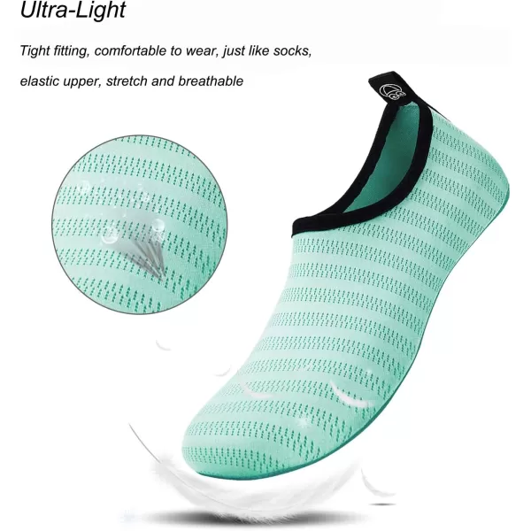 WateLves Water Shoes for Womens Mens Barefoot Quick-Dry Aqua Socks for Beach Swim Surf Yoga Exercise New Translucent Color Soles