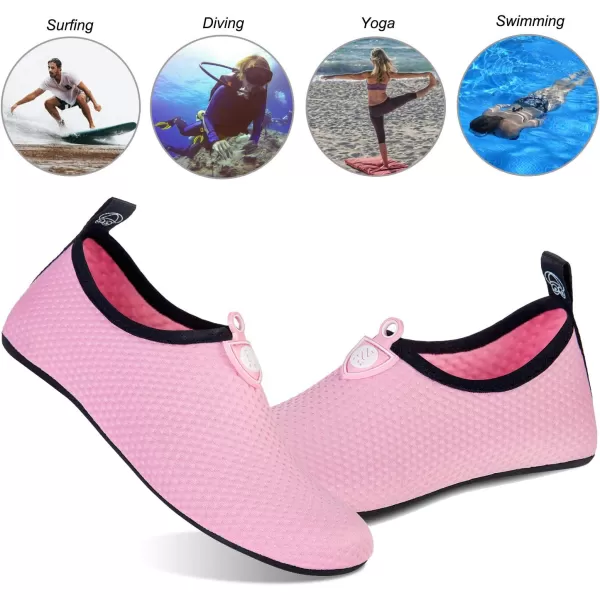 WateLves Water Shoes for Womens Mens Barefoot Quick-Dry Aqua Socks for Beach Swim Surf Yoga Exercise New Translucent Color Soles