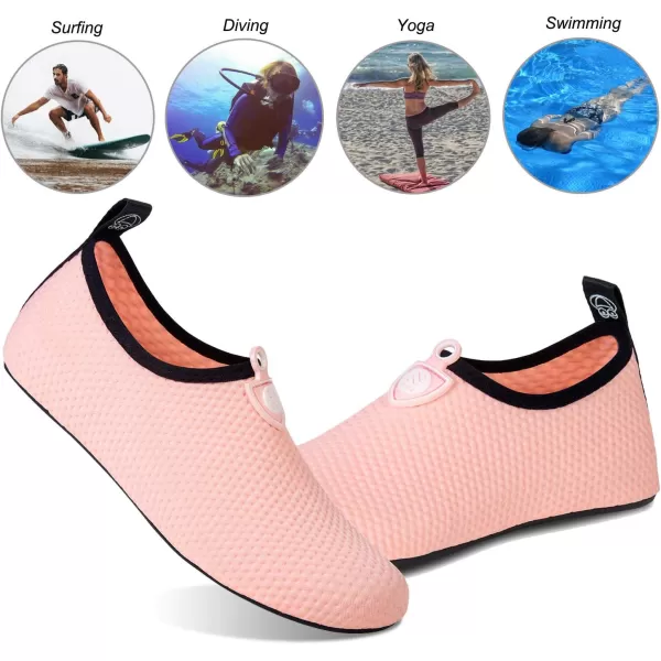 WateLves Water Shoes for Womens Mens Barefoot Quick-Dry Aqua Socks for Beach Swim Surf Yoga Exercise New Translucent Color Soles