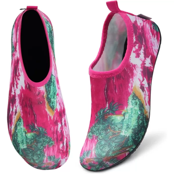 WateLves Water Shoes for Womens Mens Barefoot Quick-Dry Aqua Socks for Beach Swim Surf Yoga Exercise New Translucent Color Soles