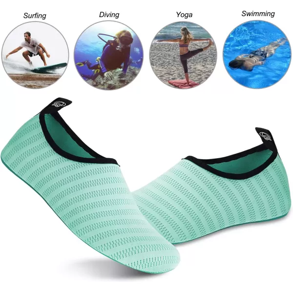 WateLves Water Shoes for Womens Mens Barefoot Quick-Dry Aqua Socks for Beach Swim Surf Yoga Exercise New Translucent Color Soles