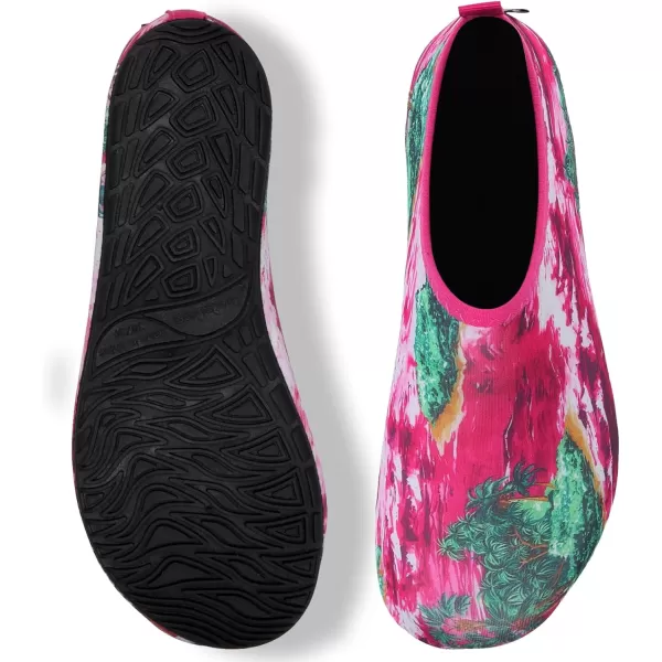 WateLves Water Shoes for Womens Mens Barefoot Quick-Dry Aqua Socks for Beach Swim Surf Yoga Exercise New Translucent Color Soles