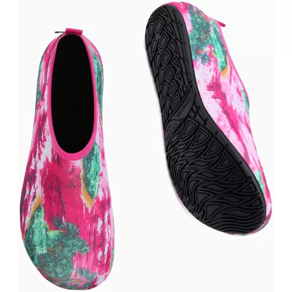 WateLves Water Shoes for Womens Mens Barefoot Quick-Dry Aqua Socks for Beach Swim Surf Yoga Exercise New Translucent Color Soles