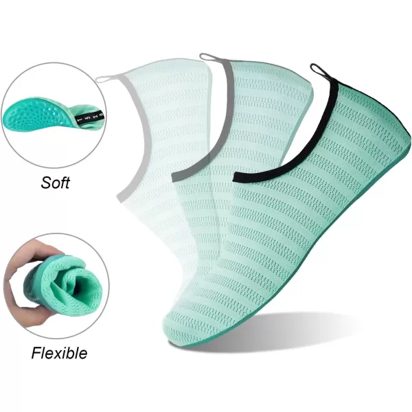 WateLves Water Shoes for Womens Mens Barefoot Quick-Dry Aqua Socks for Beach Swim Surf Yoga Exercise New Translucent Color Soles