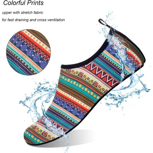 WateLves Water Shoes for Womens Mens Barefoot Quick-Dry Aqua Socks for Beach Swim Surf Yoga Exercise New Translucent Color Soles