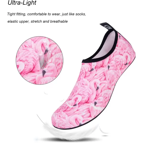 WateLves Water Shoes for Womens Mens Barefoot Quick-Dry Aqua Socks for Beach Swim Surf Yoga Exercise New Translucent Color Soles