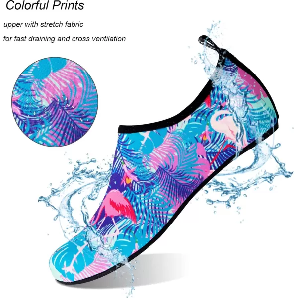 WateLves Water Shoes for Womens Mens Barefoot Quick-Dry Aqua Socks for Beach Swim Surf Yoga Exercise New Translucent Color Soles