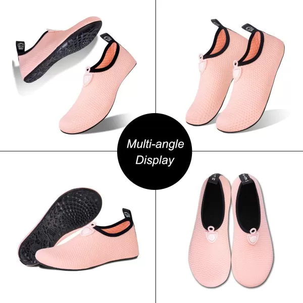 WateLves Water Shoes for Womens Mens Barefoot Quick-Dry Aqua Socks for Beach Swim Surf Yoga Exercise New Translucent Color Soles