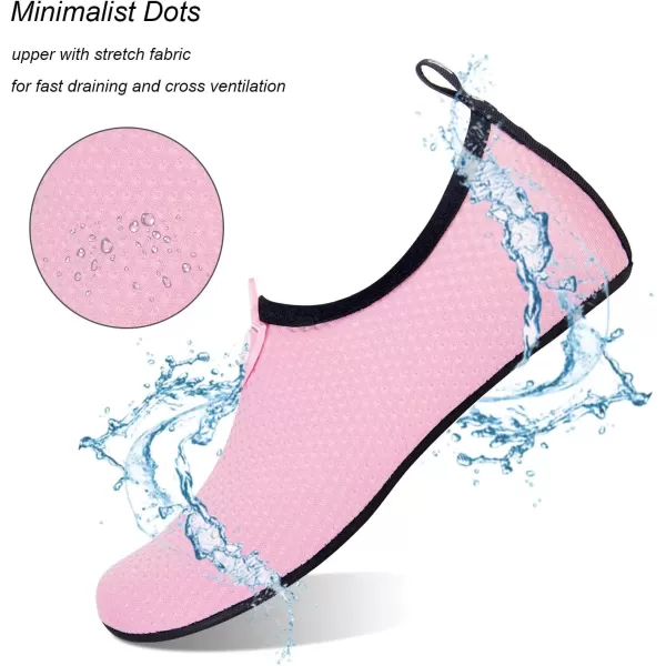 WateLves Water Shoes for Womens Mens Barefoot Quick-Dry Aqua Socks for Beach Swim Surf Yoga Exercise New Translucent Color Soles