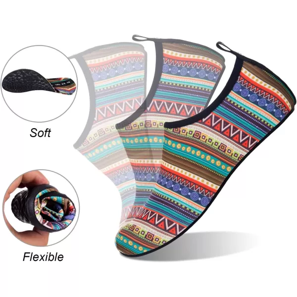 WateLves Water Shoes for Womens Mens Barefoot Quick-Dry Aqua Socks for Beach Swim Surf Yoga Exercise New Translucent Color Soles