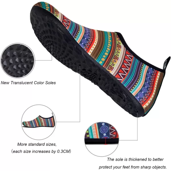 WateLves Water Shoes for Womens Mens Barefoot Quick-Dry Aqua Socks for Beach Swim Surf Yoga Exercise New Translucent Color Soles
