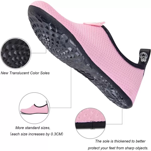 WateLves Water Shoes for Womens Mens Barefoot Quick-Dry Aqua Socks for Beach Swim Surf Yoga Exercise New Translucent Color Soles
