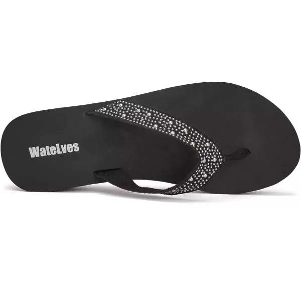 WateLves Womens-Flip-Flops-Thong-Sandals-Beach-Shoes Light and Comfortable for Vacation Walking-Bathroom-Pool