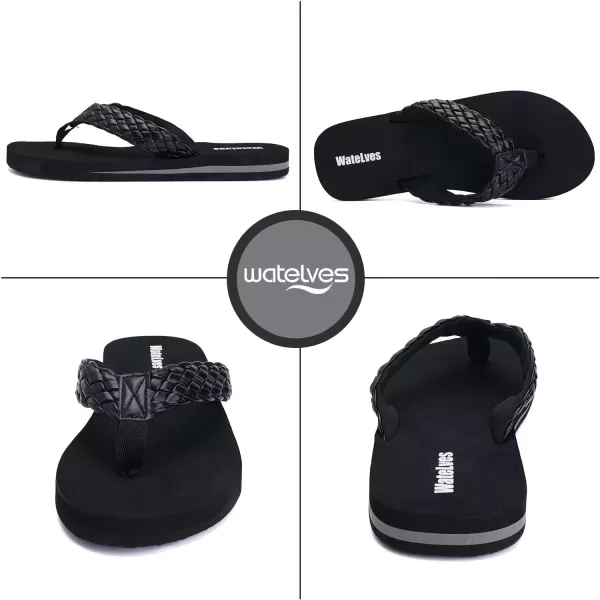 WateLves Womens-Flip-Flops-Thong-Sandals-Beach-Shoes Light and Comfortable for Vacation Walking-Bathroom-Pool