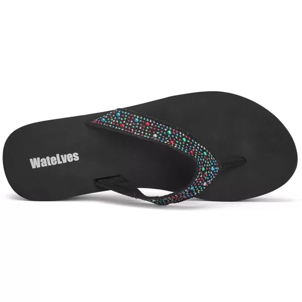 WateLves Womens-Flip-Flops-Thong-Sandals-Beach-Shoes Light and Comfortable for Vacation Walking-Bathroom-Pool