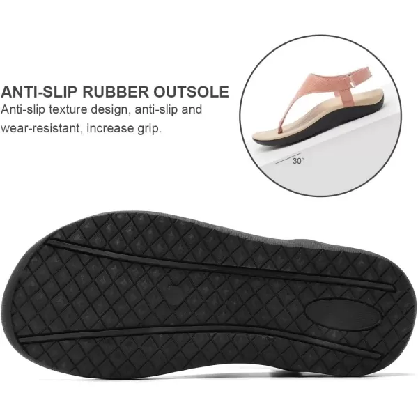 WateLves Womens-Thong-Sandals Adjustable Casual T-shaped Flip-flops with Arch-Support Comfortable beach-shoes Travel-Walking Indoor-Outdoor