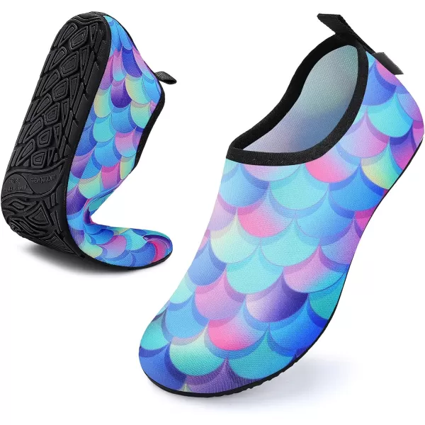 WateLves Womens and Mens Kids Water Shoes Barefoot Quick-Dry Aqua Socks for Beach Swim Surf Yoga Exercise