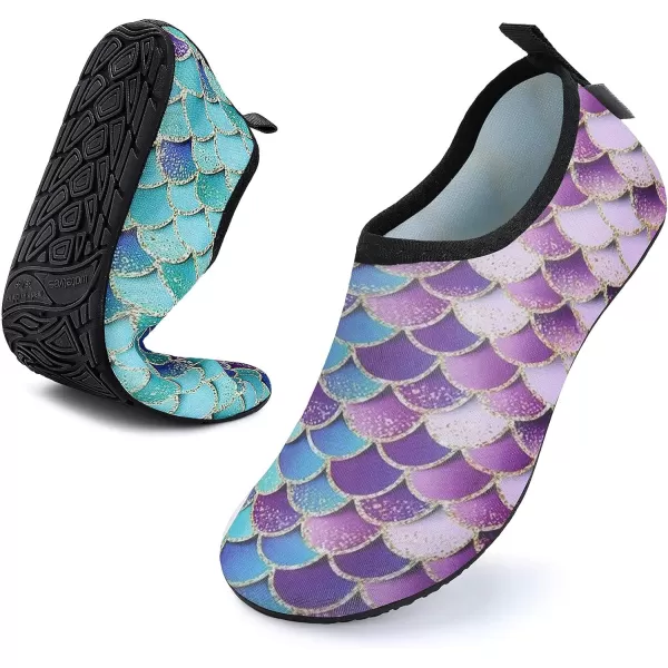 WateLves Womens and Mens Kids Water Shoes Barefoot Quick-Dry Aqua Socks for Beach Swim Surf Yoga Exercise