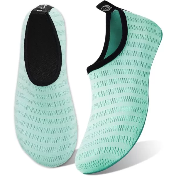 WateLves Water Shoes for Womens Mens Barefoot Quick-Dry Aqua Socks for Beach Swim Surf Yoga Exercise New Translucent Color Soles