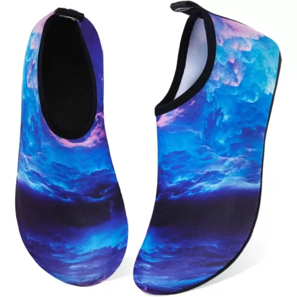 WateLves Water Shoes for Womens Mens Barefoot Quick-Dry Aqua Socks for Beach Swim Surf Yoga Exercise New Translucent Color Soles