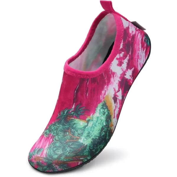 WateLves Water Shoes for Womens Mens Barefoot Quick-Dry Aqua Socks for Beach Swim Surf Yoga Exercise New Translucent Color Soles