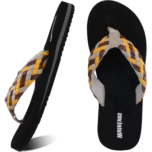 WateLves Womens-Flip-Flops-Thong-Sandals-Beach-Shoes Light and Comfortable for Vacation Walking-Bathroom-Pool