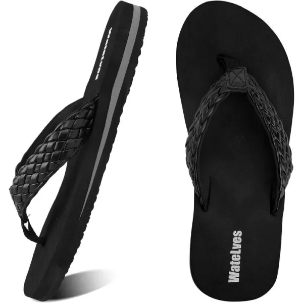 WateLves Womens-Flip-Flops-Thong-Sandals-Beach-Shoes Light and Comfortable for Vacation Walking-Bathroom-Pool