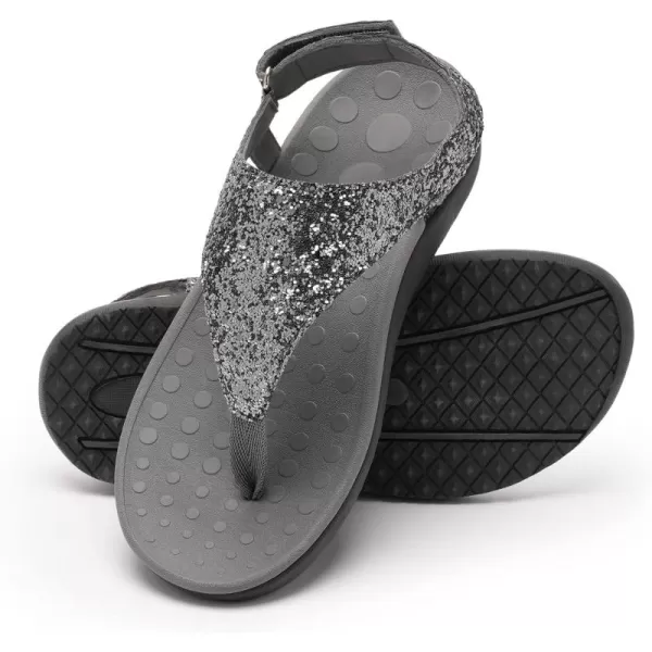 WateLves Womens-Thong-Sandals Adjustable Casual T-shaped Flip-flops with Arch-Support Comfortable beach-shoes Travel-Walking Indoor-Outdoor