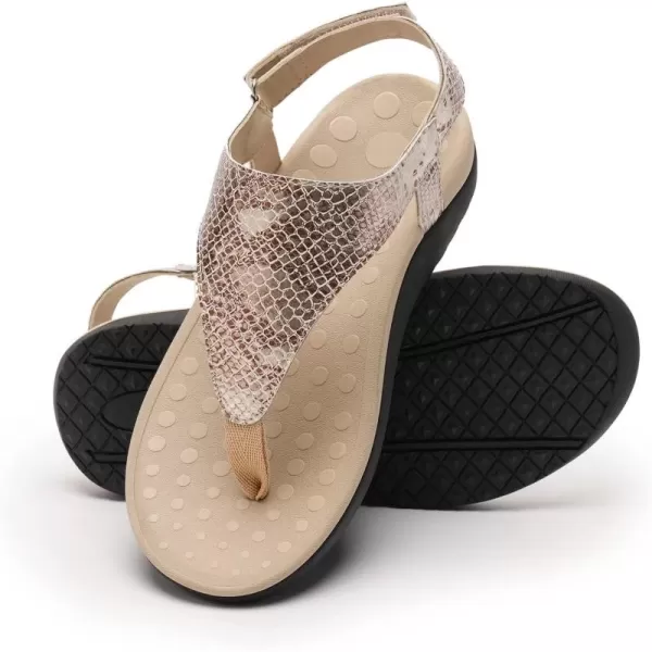WateLves Womens-Thong-Sandals Adjustable Casual T-shaped Flip-flops with Arch-Support Comfortable beach-shoes Travel-Walking Indoor-Outdoor