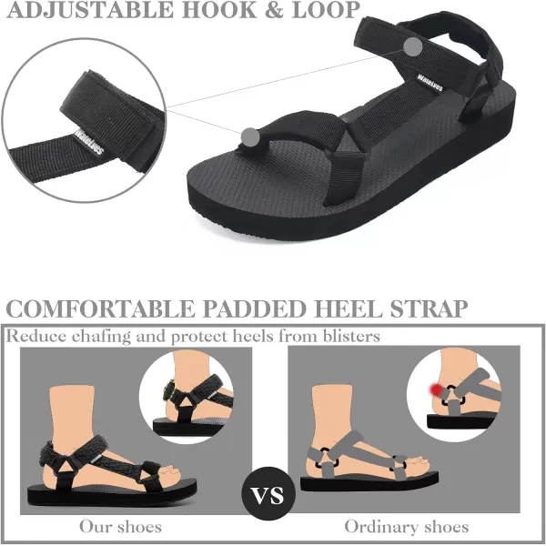 WateLves Womens-Sport-Sandals Outdoor-Hiking-with-Arch-Support Comfortable Webbing-Water-Athletic Beach-Shoes for Travel-Walking-Trekking-Camping