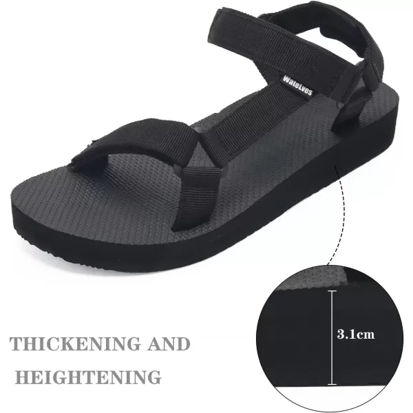 WateLves Womens-Sport-Sandals Outdoor-Hiking-with-Arch-Support Comfortable Webbing-Water-Athletic Beach-Shoes for Travel-Walking-Trekking-Camping