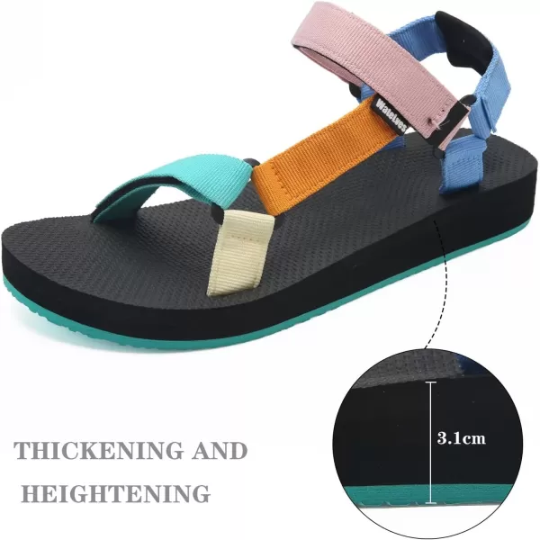 WateLves Womens-Sport-Sandals Outdoor-Hiking-with-Arch-Support Comfortable Webbing-Water-Athletic Beach-Shoes for Travel-Walking-Trekking-Camping