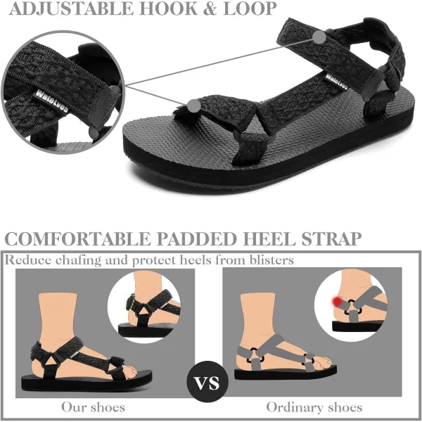 WateLves Womens-Sport-Sandals Outdoor-Hiking-with-Arch-Support Comfortable Webbing-Water-Athletic Beach-Shoes for Travel-Walking-Trekking-Camping