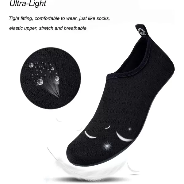 WateLves Water Shoes for Womens Mens Barefoot Quick-Dry Aqua Socks for Beach Swim Surf Yoga Exercise New Translucent Color Soles