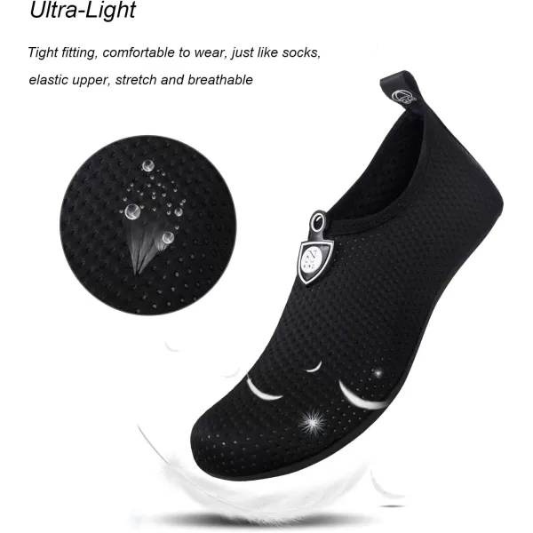 WateLves Water Shoes for Womens Mens Barefoot Quick-Dry Aqua Socks for Beach Swim Surf Yoga Exercise New Translucent Color Soles