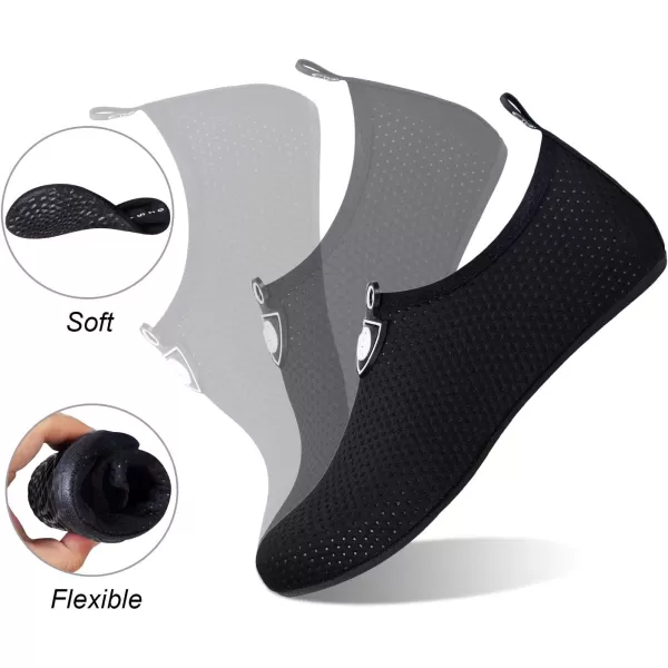 WateLves Water Shoes for Womens Mens Barefoot Quick-Dry Aqua Socks for Beach Swim Surf Yoga Exercise New Translucent Color Soles