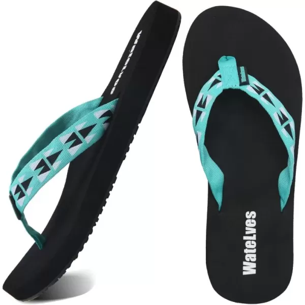 WateLves Womens-Flip-Flops-Thong-Sandals-Beach-Shoes Light and Comfortable for Vacation Walking-Bathroom-Pool