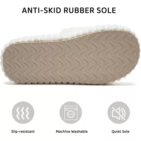 imageWateLves Cute Bow Slippers for Women Memory Foam Corduroy Open Toe Slide Slippers Ladies Cross Band House Shoes for Indoor OutdoorWhite