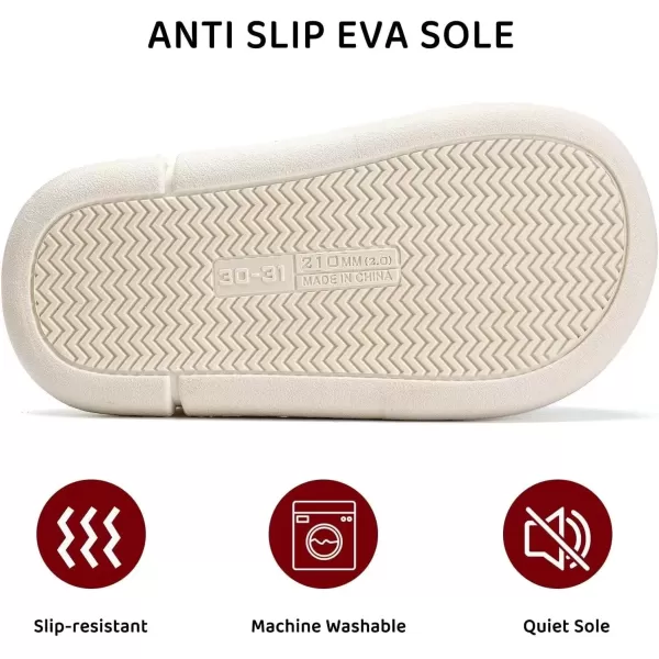 imageWateLves Womens Pillow Warm Memory Foam Slippers Comfortable Cute House Shoes Lightweight Fuzzy Christmas SlippersChristmas Red
