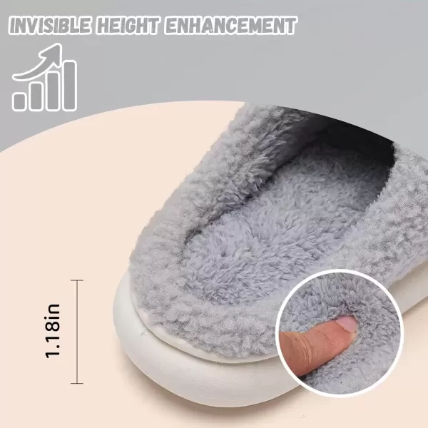 imageWateLves Womens Pillow Warm Memory Foam Slippers Comfortable Cute House Shoes Lightweight Fuzzy Christmas SlippersCustomizationclassic Grey