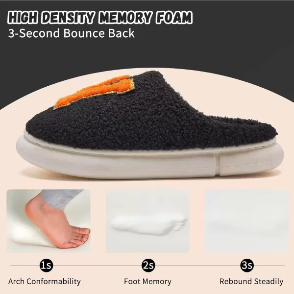 imageWateLves Womens Pillow Warm Memory Foam Slippers Comfortable Cute House Shoes Lightweight Fuzzy Christmas SlippersCustomizationhalloween Black