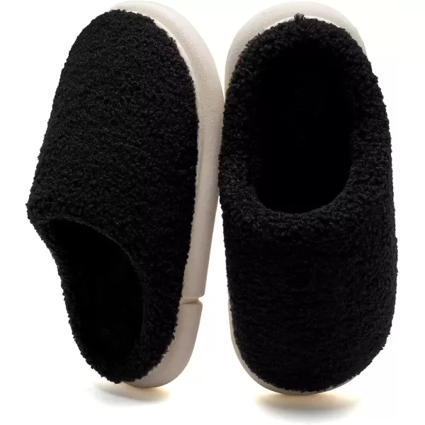 imageWateLves Womens Pillow Warm Memory Foam Slippers Comfortable Cute House Shoes Lightweight Fuzzy Christmas SlippersCustomizationhalloween Black