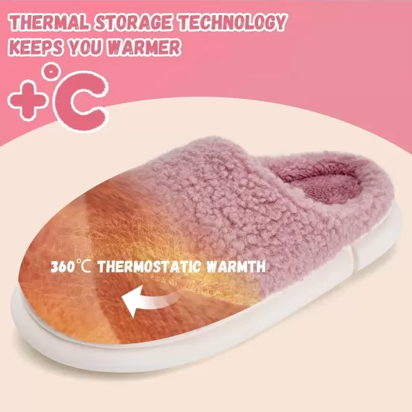 imageWateLves Womens Pillow Warm Memory Foam Slippers Comfortable Cute House Shoes Lightweight Fuzzy Christmas SlippersCustomizationstrawberry Powder