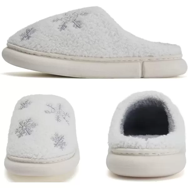 imageWateLves Womens Pillow Warm Memory Foam Slippers Comfortable Cute House Shoes Lightweight Fuzzy Christmas SlippersHalloween Snow