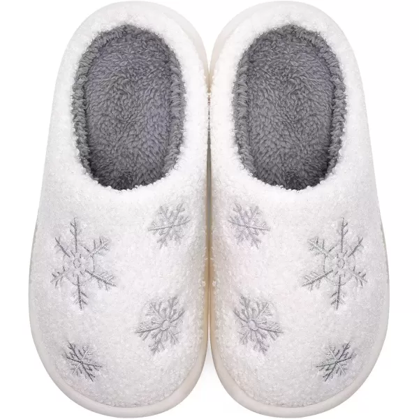 imageWateLves Womens Pillow Warm Memory Foam Slippers Comfortable Cute House Shoes Lightweight Fuzzy Christmas SlippersHalloween Snow