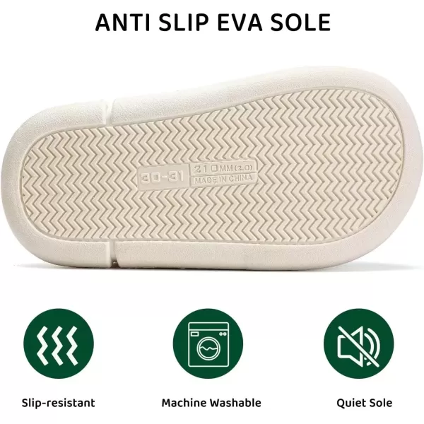 imageWateLves Womens Pillow Warm Memory Foam Slippers Comfortable Cute House Shoes Lightweight Fuzzy Christmas SlippersSanta Claus