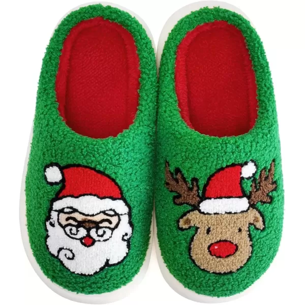 imageWateLves Womens Pillow Warm Memory Foam Slippers Comfortable Cute House Shoes Lightweight Fuzzy Christmas SlippersSanta Claus