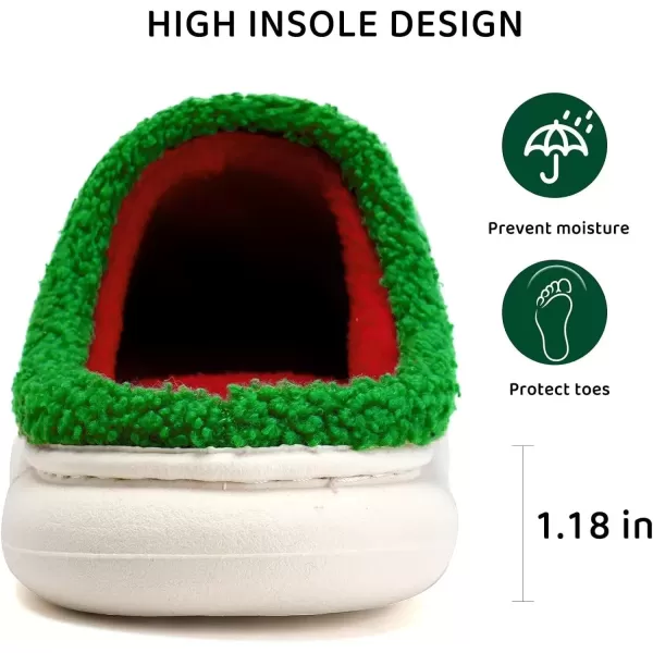 imageWateLves Womens Pillow Warm Memory Foam Slippers Comfortable Cute House Shoes Lightweight Fuzzy Christmas SlippersSanta Claus