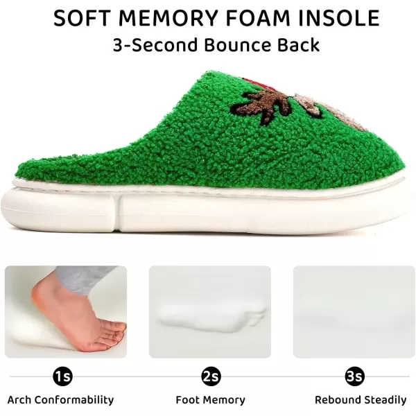 imageWateLves Womens Pillow Warm Memory Foam Slippers Comfortable Cute House Shoes Lightweight Fuzzy Christmas SlippersSanta Claus