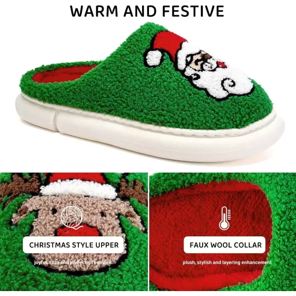 imageWateLves Womens Pillow Warm Memory Foam Slippers Comfortable Cute House Shoes Lightweight Fuzzy Christmas SlippersSanta Claus